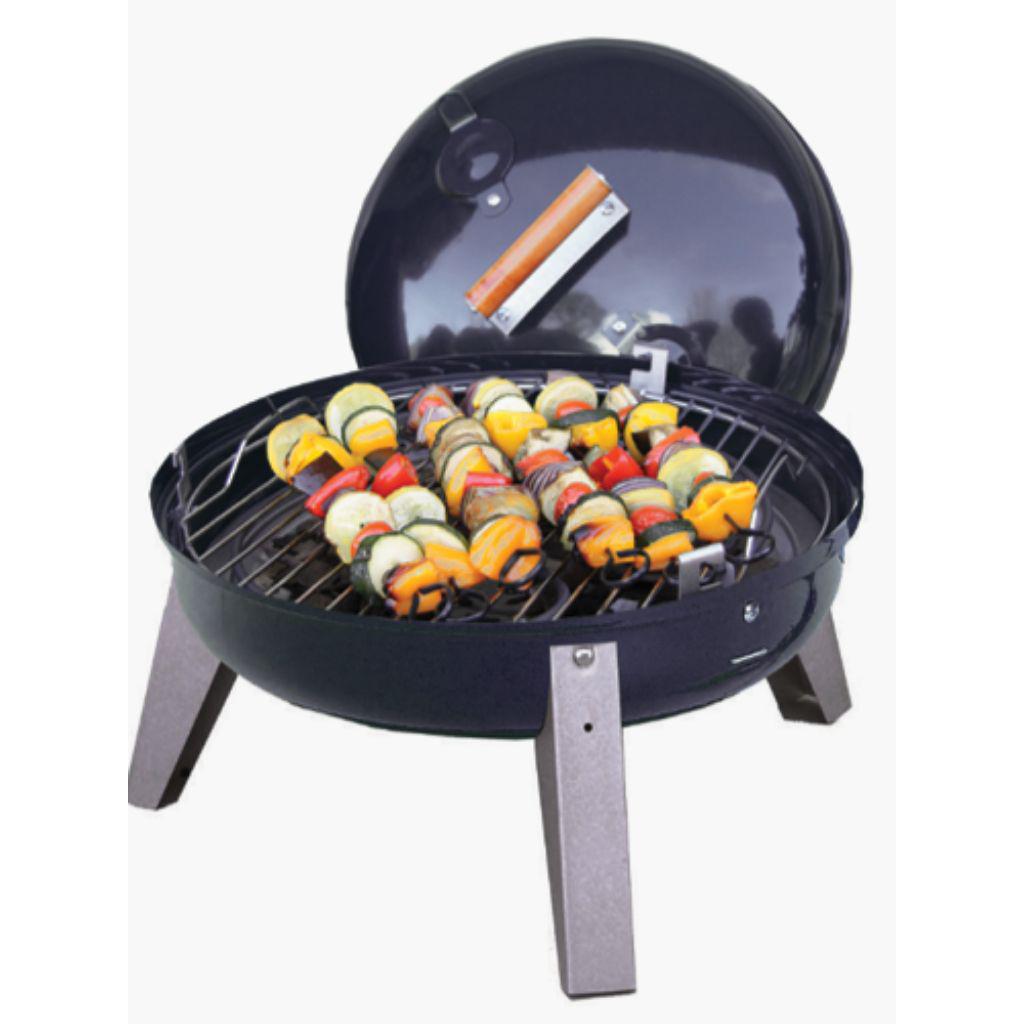 Black Americana Wherever dual-fuel electric and charcoal portable grill