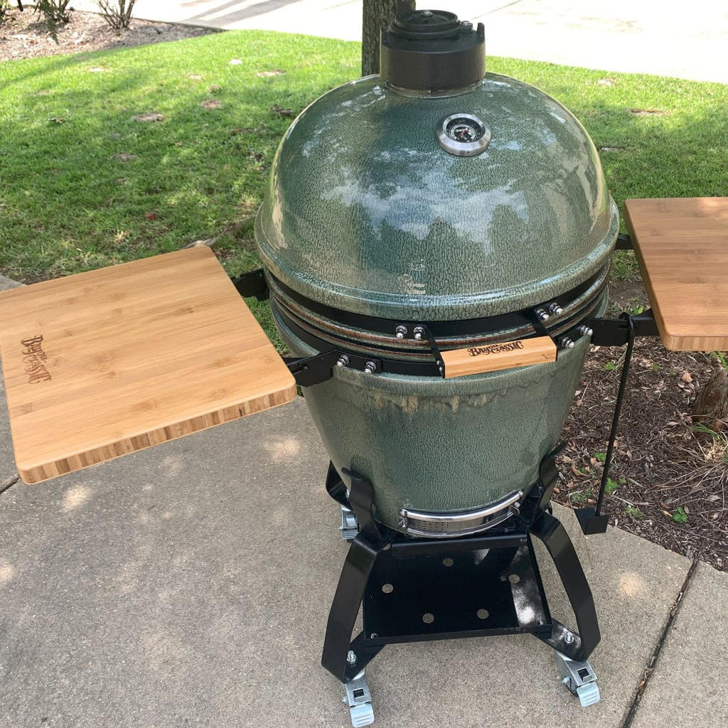 Bayou Classic 22 inch ceramic kamado grill with cypress leaf finish – view 2