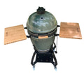 Bayou Classic 22 inch ceramic kamado grill with cypress leaf finish