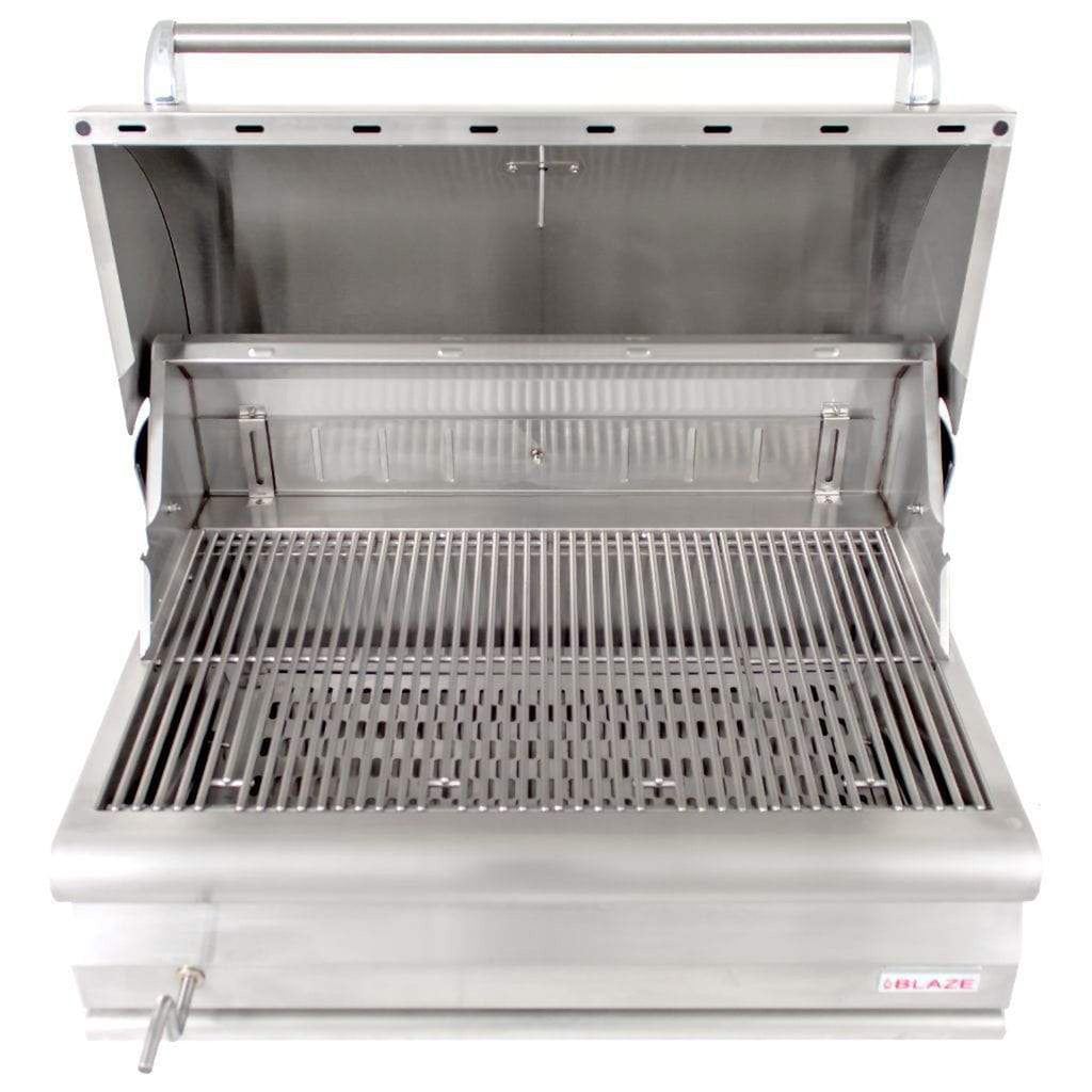 Blaze 32 inch stainless steel built-in charcoal grill – view 8