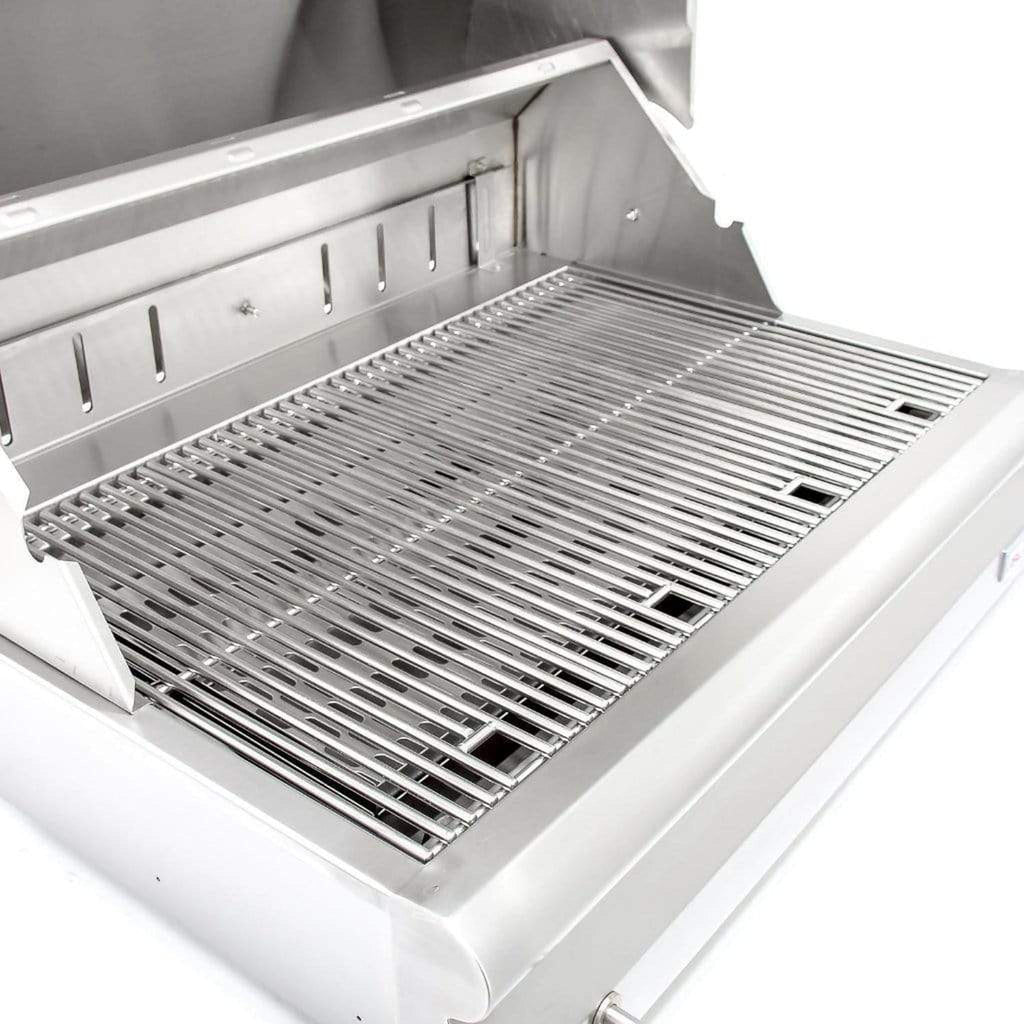 Blaze 32 inch stainless steel freestanding charcoal grill on cart – view 4