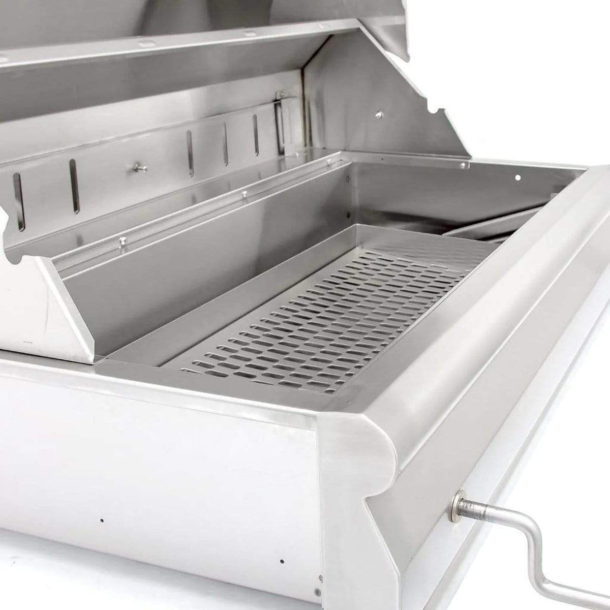 Blaze 32 inch stainless steel freestanding charcoal grill on cart – view 8