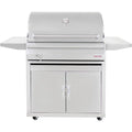 Blaze 32 inch stainless steel freestanding charcoal grill on cart