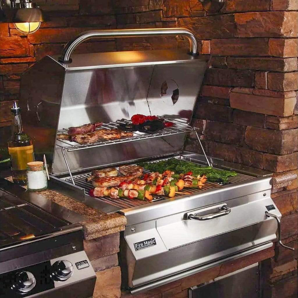 Fire Magic Legacy 30 inch stainless steel built-in charcoal grill – view 7