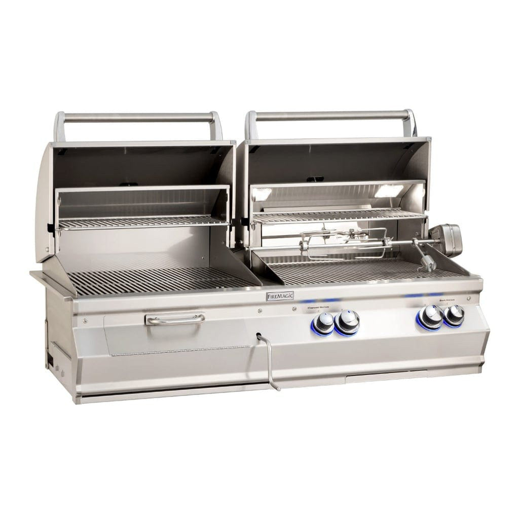 Fire Magic Aurora A830i 46 inch built-in gas and charcoal combination grill – view 2