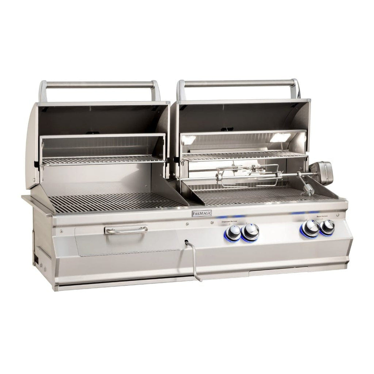 Fire Magic Aurora A830i 46 inch built-in gas and charcoal combination grill – view 2