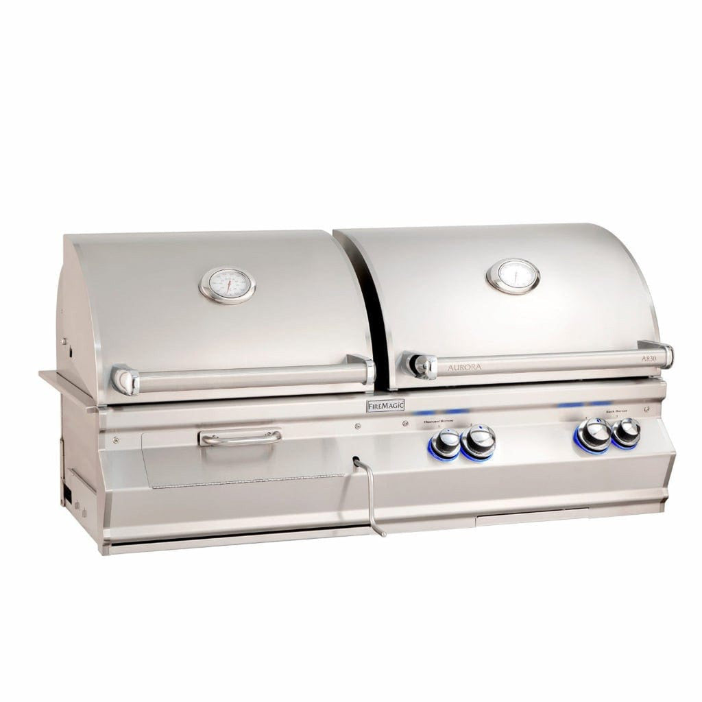 Fire Magic Aurora A830i 46 inch built-in gas and charcoal combination grill