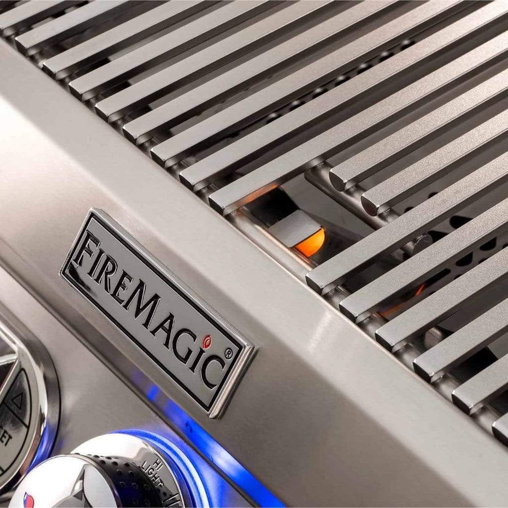 Fire Magic Aurora A830s 46 inch gas and charcoal combination grill on stainless cart – view 6