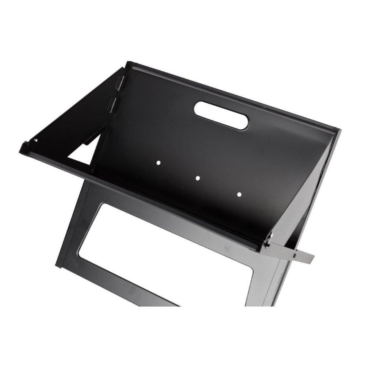 Fire Sense Notebook portable charcoal grill folded open on a table – view 8