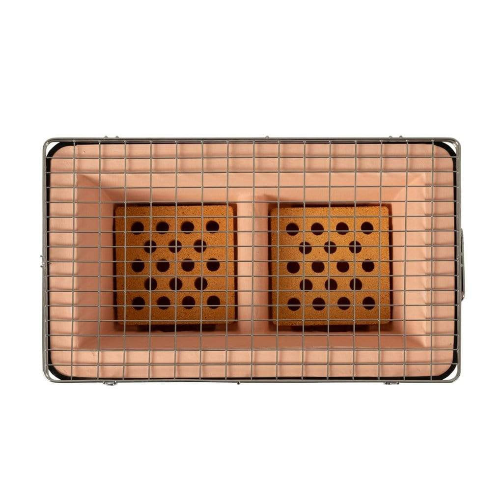 Fire Sense 18 inch handmade clay yakitori tabletop charcoal grill on chrome stand – view 3