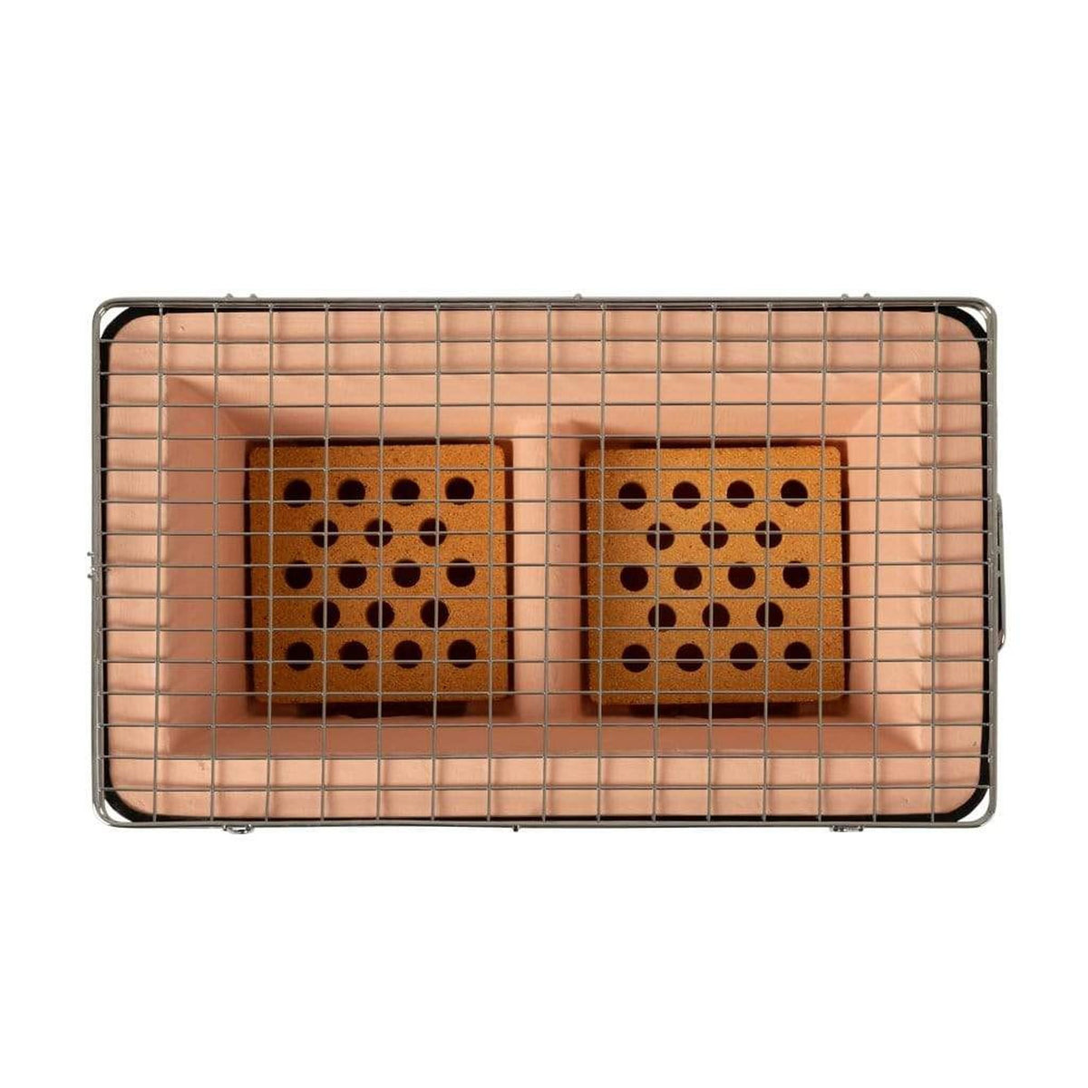 Fire Sense 18 inch handmade clay yakitori tabletop charcoal grill on chrome stand – view 3