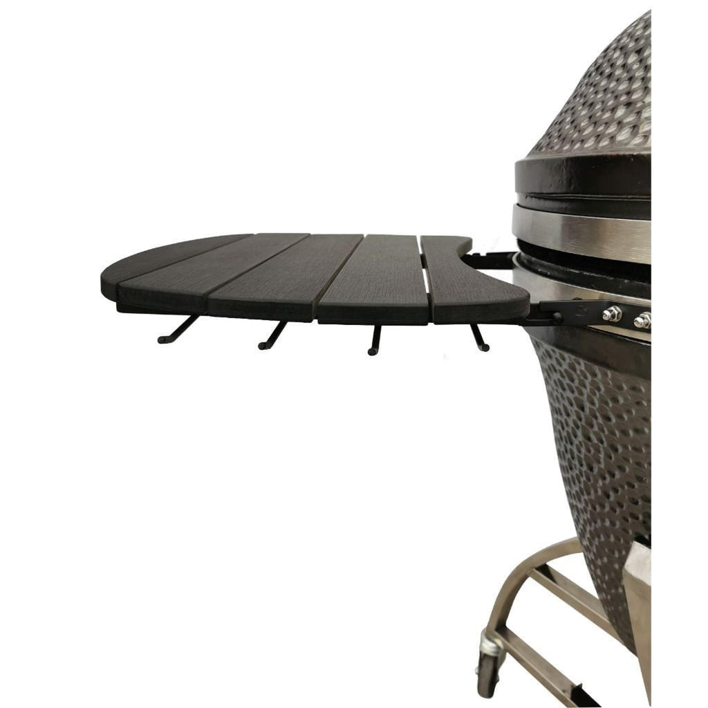 Gunmetal gray Icon Grills XD702 Maxis ceramic kamado grill on storage cart – view 10