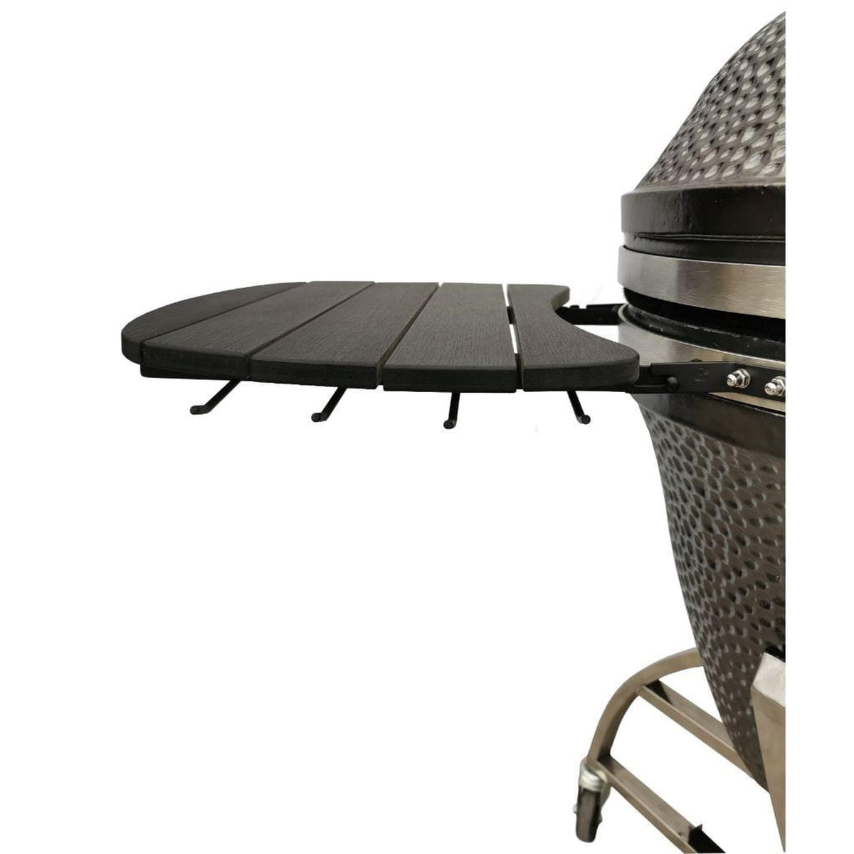 Gunmetal gray Icon Grills XD702 Maxis ceramic kamado grill on storage cart – view 10