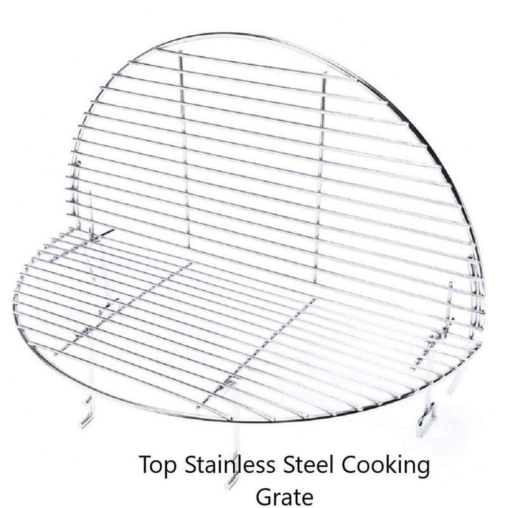 Gunmetal gray Icon Grills XD702 Maxis ceramic kamado grill on storage cart – view 22
