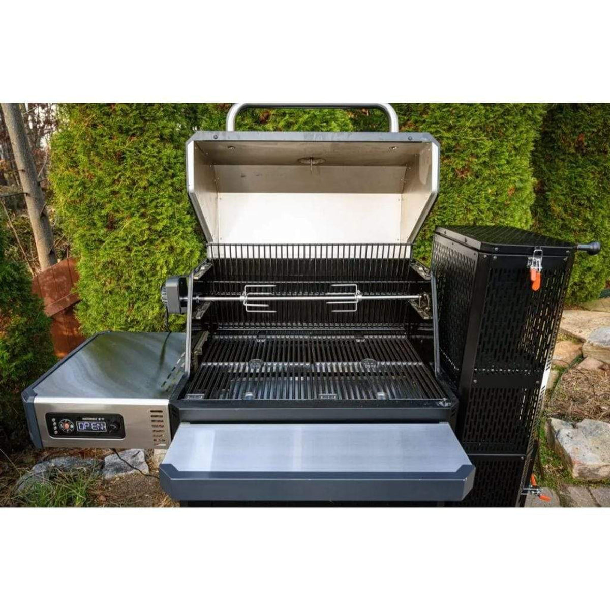 Masterbuilt Gravity Series rotisserie kit with spit rod, claws and motor – view 2