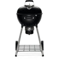 Black Napoleon 18 inch charcoal kettle grill on four-leg stand