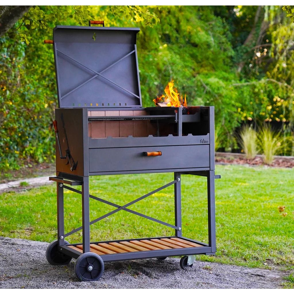 Black Ñuke Delta 47 inch Argentine wood-burning gaucho grill – view 2