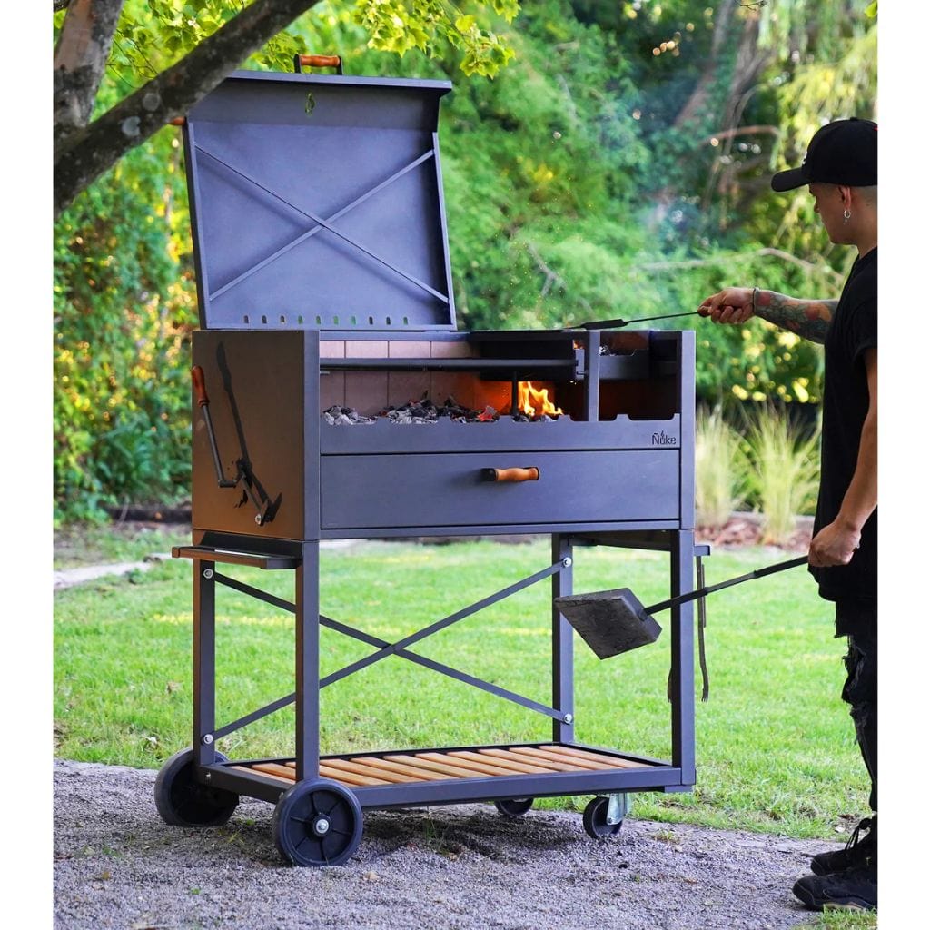 Black Ñuke Delta 47 inch Argentine wood-burning gaucho grill – view 9
