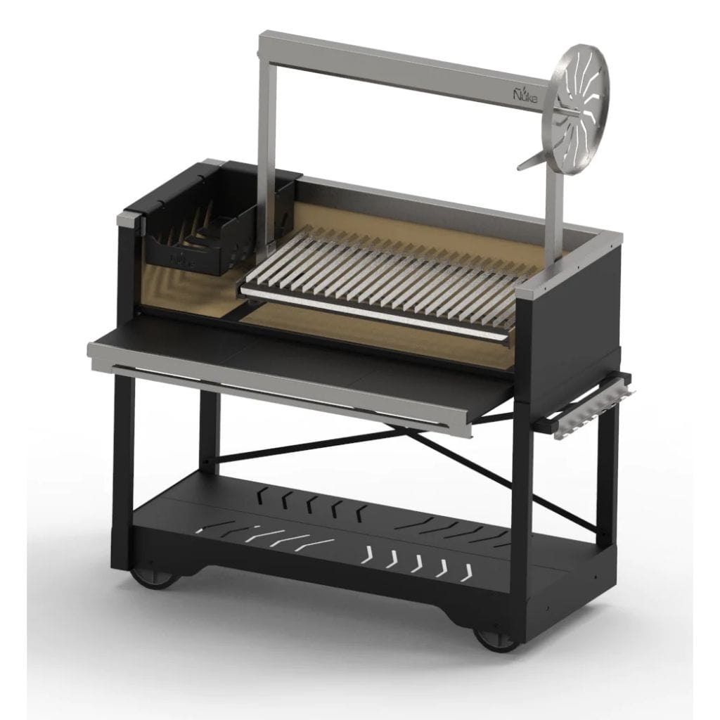 Ñuke Puma 52 inch Argentine gaucho grill with Santa Maria control wheel