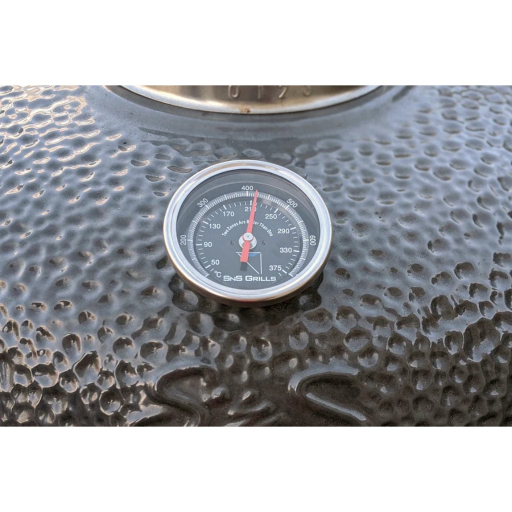 SnS Grills Slow N Sear Deluxe 22 inch ceramic kamado grill with side shelves – view 10