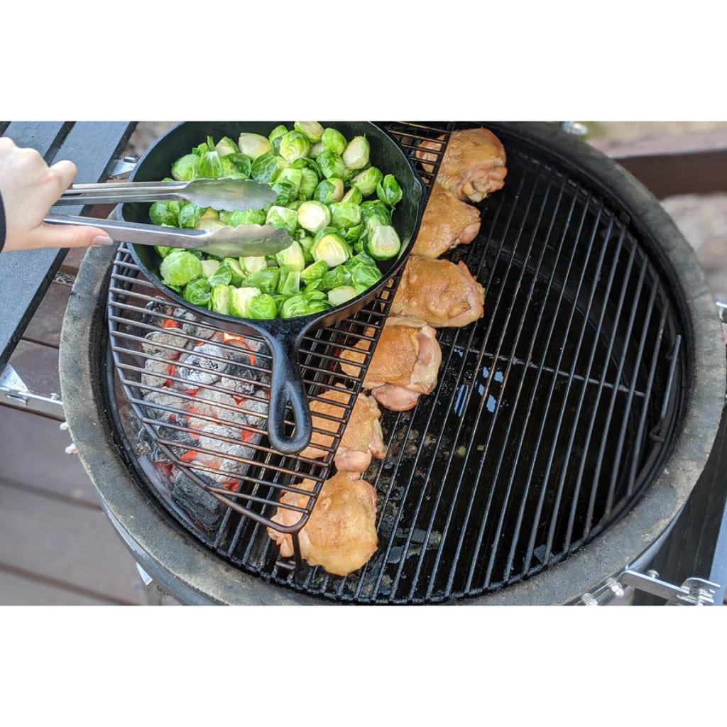SnS Grills Slow N Sear Deluxe 22 inch ceramic kamado grill with side shelves – view 4