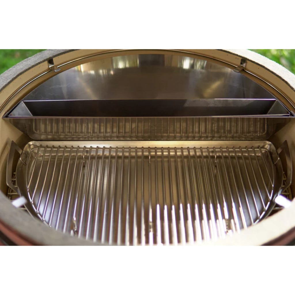 SnS Grills Slow N Sear Deluxe 22 inch ceramic kamado grill with side shelves – view 6