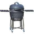 SnS Grills Slow N Sear Deluxe 22 inch ceramic kamado grill with side shelves