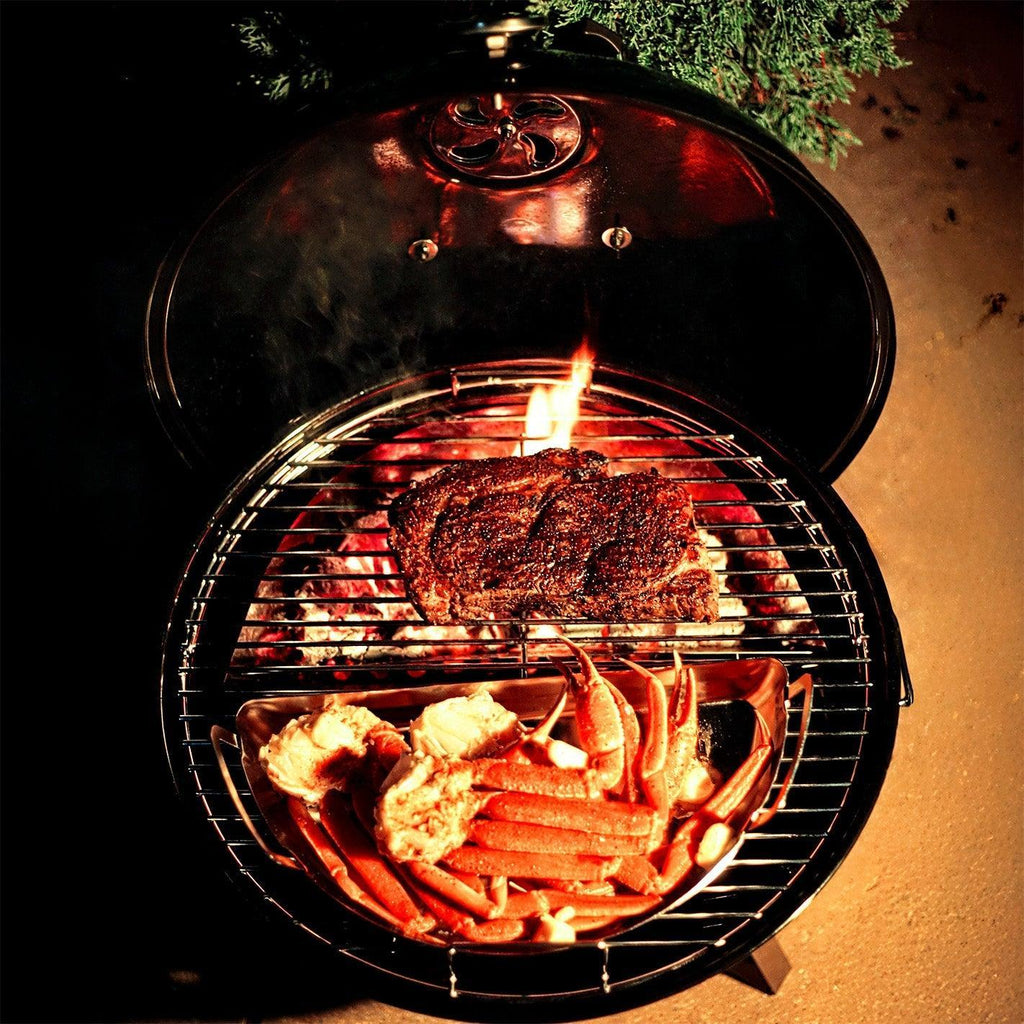 Black SnS Grills Home N Roam 18 inch travel kettle charcoal grill – view 21