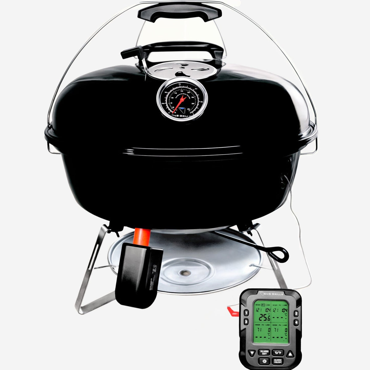 Black SnS Grills Home N Roam 18 inch travel kettle charcoal grill – view 3