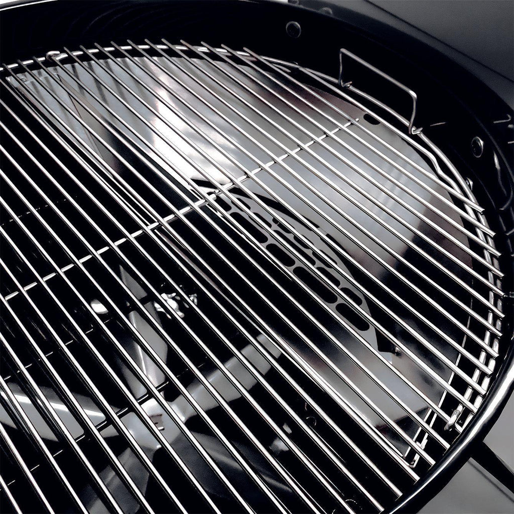 Black SnS Grills 22 inch Slow N Sear kettle charcoal grill with side shelf – view 14
