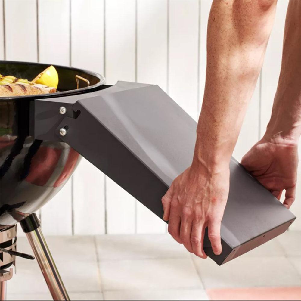 Black SnS Grills 22 inch Slow N Sear kettle charcoal grill with side shelf – view 18
