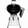 Black SnS Grills 22 inch Slow N Sear kettle charcoal grill with side shelf