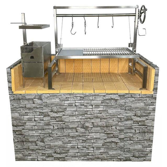 Tagwood BBQ BBQ09SS 40 inch stainless steel Argentine grill insert with V-shaped grates – view 10