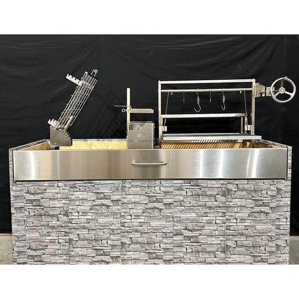 Tagwood BBQ BBQ09SS 40 inch stainless steel Argentine grill insert with V-shaped grates – view 13