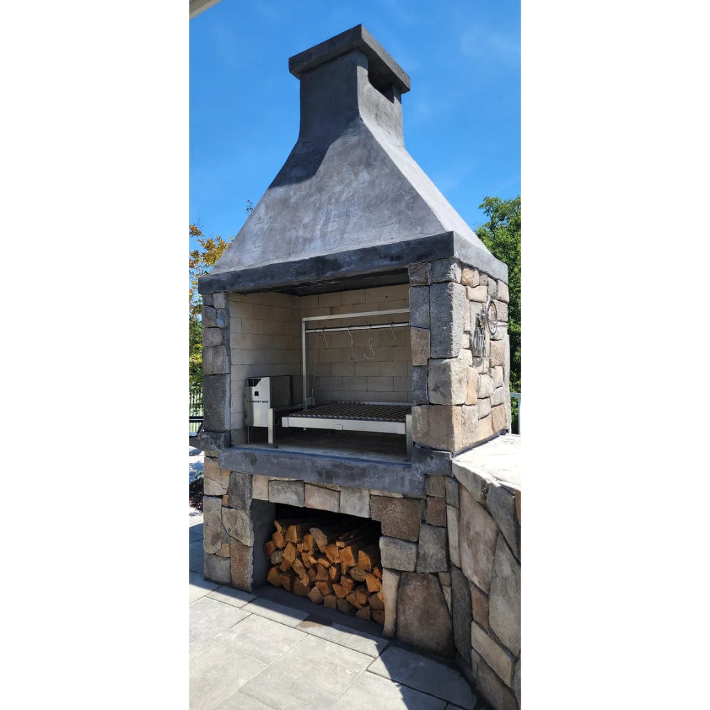Tagwood BBQ BBQ09SS 40 inch stainless steel Argentine grill insert with V-shaped grates – view 15