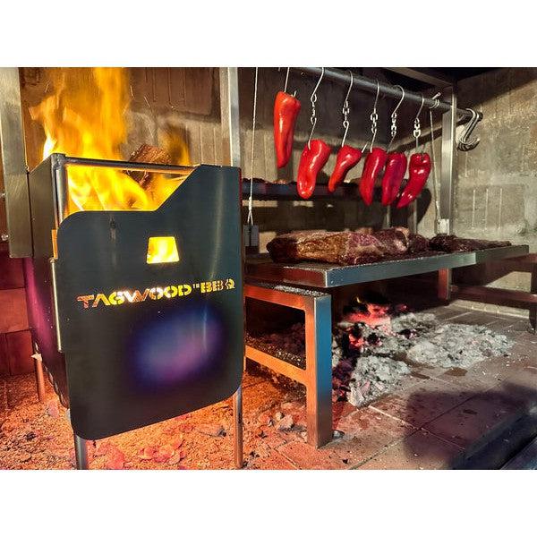 Tagwood BBQ BBQ09SS 40 inch stainless steel Argentine grill insert with V-shaped grates – view 21