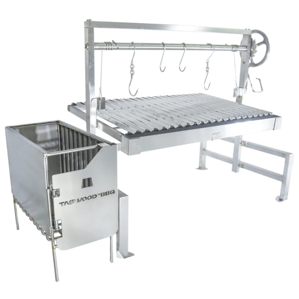 Tagwood BBQ BBQ09SS 40 inch stainless steel Argentine grill insert with V-shaped grates – view 3