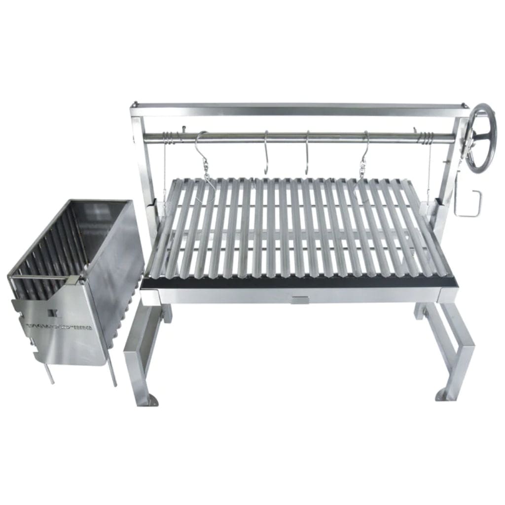 Tagwood BBQ BBQ09SS 40 inch stainless steel Argentine grill insert with V-shaped grates – view 5