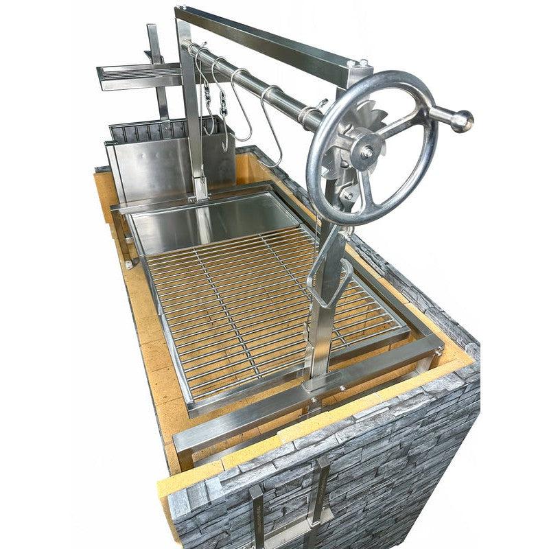 Tagwood BBQ BBQ09SS 40 inch stainless steel Argentine grill insert with V-shaped grates – view 8