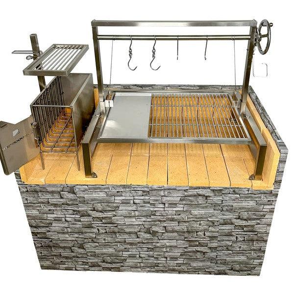 Tagwood BBQ BBQ09SS 40 inch stainless steel Argentine grill insert with V-shaped grates – view 9