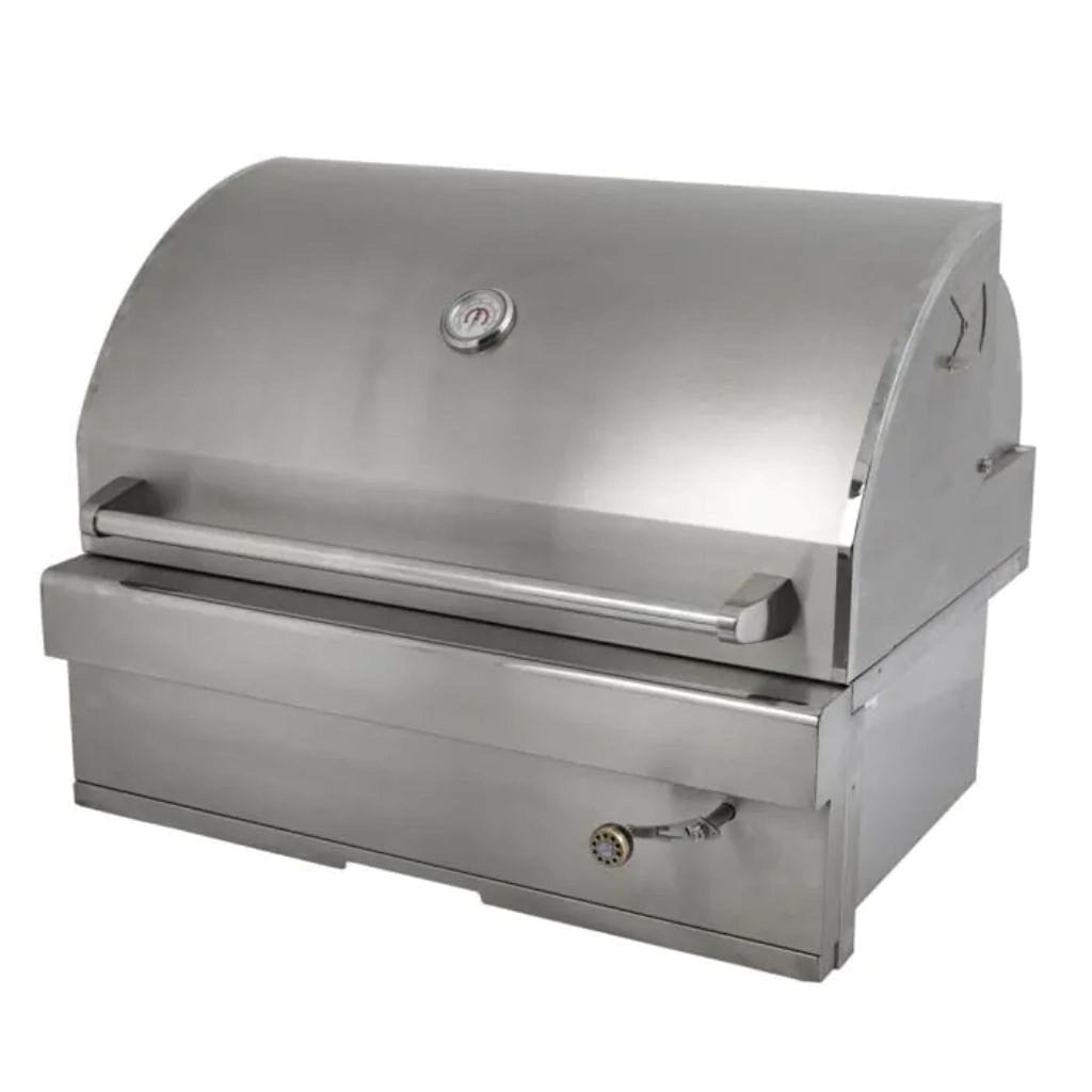 Turbo 32 inch stainless steel built-in charcoal grill – view 2