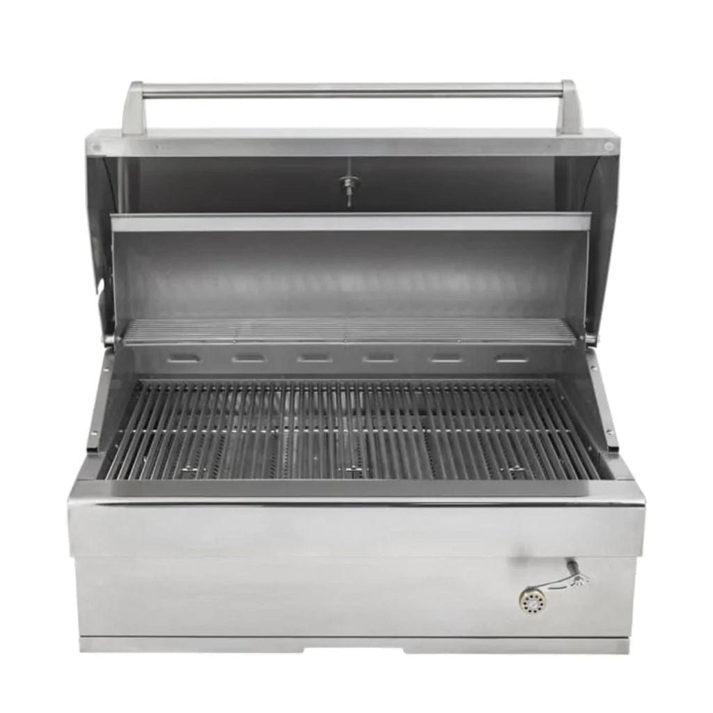Turbo 32 inch stainless steel built-in charcoal grill – view 3